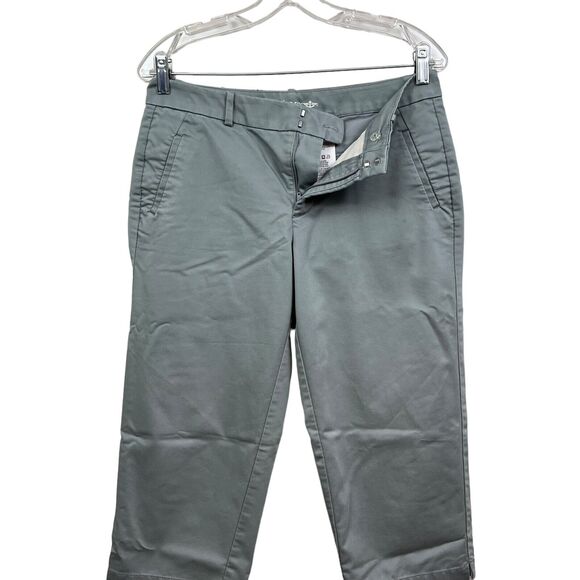 Dockers Womens Capri Pants Stretch Flat Front Flap Pockets Zip Fly Gray Size 6 - Picture 3 of 6